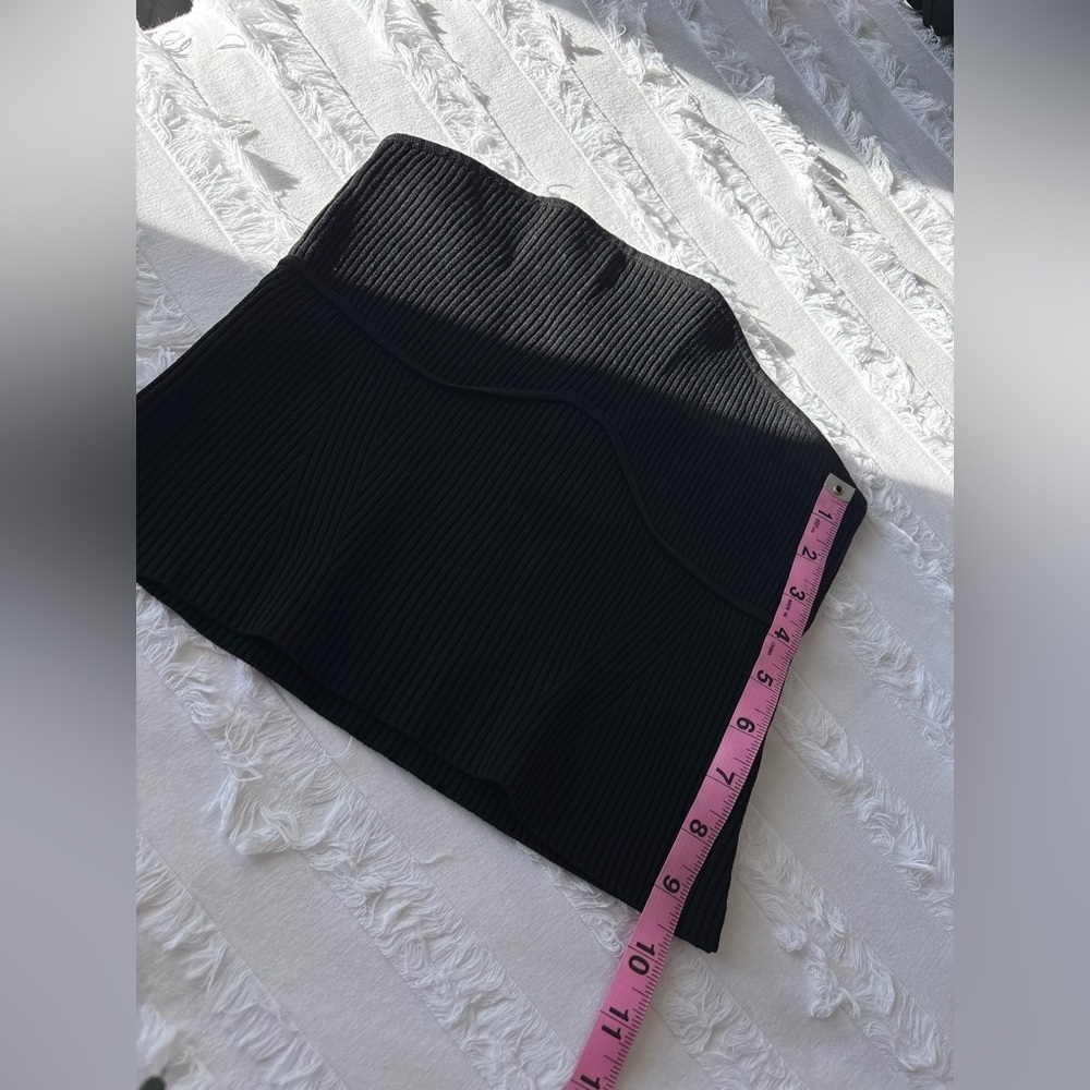 Dynamite Black Ribbed Tube top - Picture 5 of 6
